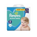 Scutece Active Baby-Dry Giant Pack, Marimea 5, 64 bucati, Pampers, Pampers