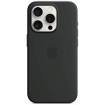 Apple Husa telefon APPLE iPhone 15 Pro Silicone Case cu MagSafe - Black, MT1A3ZM/A, Apple