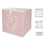 Cutie de depozitare roz din țesătură pentru copii Sweet Bunnies - Butter Kings, Butter Kings