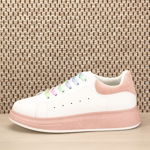 Sneakers alb cu roz Britney M3, SOFILINE
