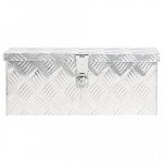 Cutie de depozitare, argintiu, 50x15x20,5 cm, aluminiu, Casa Practica