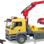 Tow truck with roadster MAN TGS, BRUDER
