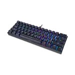 Tastatura gaming Motospeed, 61 taste, 300 mA, USB 2.0, iluminare RGB, Negru, Motospeed
