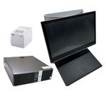 Sistem POS Second Hand HP RP5810 SFF, Intel Core i5-4570S 2.90GHz, 8GB DDR3, 128GB SSD, 4 x Serial Port, 1 x 24 Volt USB, 3 x 12 Volt USB + Monitoare Retail 14 Inch HP L7014t Touchscreen + 10 Inch HP L7010t + Imprimanta POS Nixdorf TH 230+, HP