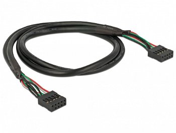 82437, USB cable - 10 pin USB header to 10 pin USB header - 50 cm, DELOCK