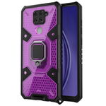 Husa Spate Upzz Techsuit Honeycomb Armor Cu Inel Metalic Compatibila Cu Xiaomi Redmi Note 9 Mov