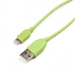 Cablu de date / adaptor Serioux USB Male la Lighning Male, MFi, 1m, Green
