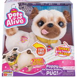 Jucarie interactiva de plus Zuru Pets Alive - Catelusul Pug, 9521, Zuru