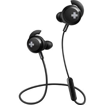Casti Audio In-Ear Philips, SHB4305BK/00, Bluetooth, Autonomie 6h, Negru