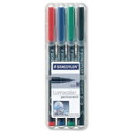 Set markere Lumocolor Staedtler 1.0 mm M permanent 4 culori ST-317-WP4