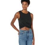 Imbracaminte Femei Madewell MWL Crossover Crop Tank True Black, Madewell