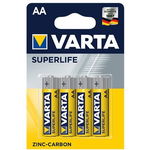 Baterii Varta Supelife AA 1.5V, zinc carbon, set 4 bucati, Varta