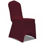 Husă de scaun elastică, 4 buc., roșu bordo, Casa Practica