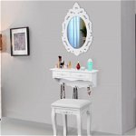 SEA216 - Set oglinda, raft si scaun toaleta cosmetica machiaj, vanity