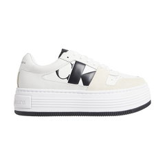 Pantofi sport flatform de piele si piele intoarsa, CALVIN KLEIN JEANS Pantofi sport flatform de piele si piele intoarsa, CALVIN KLEIN JEANS