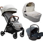 Carucior pentru copii ultracompact  3 in 1 Joie Parcel Oyster  i-Snug Lagoon, JOIE