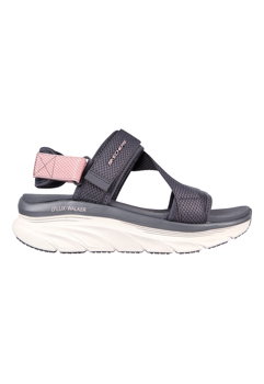 Skechers, Sandale wedge relaxed fit D'Lux Walker, Roz, Gri inchis, 37