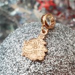 Charm personalizat Craciun - Mos si brad - Argint 925 placat cu Aur roz 18K, Chic Bijoux