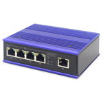 Comutator Fast Ethernet Digitus, 5 porturi, Negru/Violet