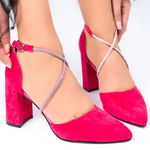 Pantofi, culoare Fucsia, material Piele Ecologica Intoarsa - cod: P11645, Elena