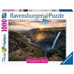 Puzzle Cascada Haifoss Islanda, 1000 Piese, Ravensburger