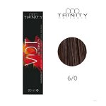 Vopsea crema pentru par VDT Trinity Haircare 6/0 Blond inchis, 60 ml, Trinity VDT