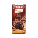 Ciocolata neagra cu cafea si indulcitor fara Zahar Torras 75g
