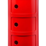 Comoda modulara Kartell Componibili 3 design Anna Castelli Ferrieri rosu, Kartell