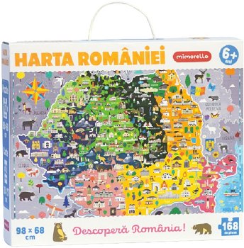 Puzzle Mimorello - Harta Romaniei, 168 piese