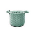 Cos pentru diverse articole mici, catifea, verde menta, 18 x 17 cm, OEM