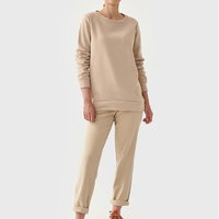 Tatuum, Bluza sport uni din amestec de bumbac, Maro nisip, XL