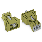 Snap-in socket; 3-pole; Cod. B; 1,50 mm²; light green, Wago