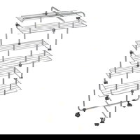 Uscator vertical de rufe Vip, 27 m, 65 x 58.5 x 121 cm, roti pentru deplasare usoara, Viper