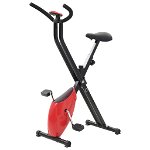 vidaXL Bicicletă fitness X-Bike cu curea de rezistență, roșu, vidaXL