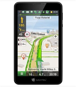 Tableta cu navigatie GPS Navitel T757, 4G LTE, Dual SIM, display 7", FULL EU ,Android 8.1 , suport auto inclus