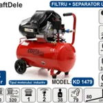 Compresor aer Kraft&Dele KD1479, 50L, 3000W, 8Bar, 530L/min, profesional, 