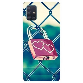 Husa Silicon Soft Upzz Print Samsung Galaxy A51 Model Heart Lock, Upzz Art