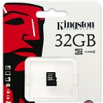 Card de memorie Kingston MicroSDHC, 32GB, Class 4