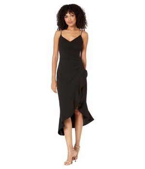 Imbracaminte Femei XSCAPE Midi Rhinestone Spaghetti Scuba Crepe BlackSilver, XSCAPE
