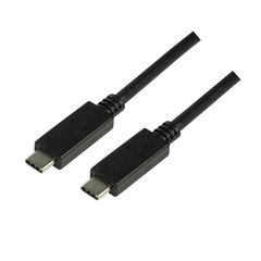 Cablu de date Logilink CU0129, USB-C - USB-C, 1m, Black Cablu de date Logilink CU0129, USB-C - USB-C, 1m, Black
