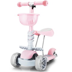Trotineta cu roti luminoase, Action One, Funride, Roz, Action One