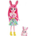 Papusa Enchantimals by Mattel Bree Bunny cu figurina, Enchantimals