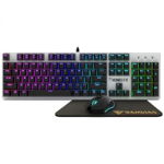 Kit tastatura mecanica si mouse Gamdias Hermes E1C neagra iluminare RGB