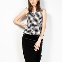 Top in carouri cu bretele reglabile, FARA BRAND