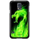 Bjornberry Cauza Samsung Galaxy S5 / S5 NEO - Green Flames Dragon, 