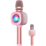 ONEODIO Microfon OneOdio, wireless, conectare prin Bluetooth 5.2, sensibilitate -52 dB, acumulator 1800 mAh, karaoke | Iluminare | 4 moduri voce, roz, Bopmen-Star-10-Pink (timbru verde 0.18lei), ONEODIO