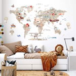 Harta maro a lumii pentru micii aventurieri, 127 x 198 cm, INSPIO®