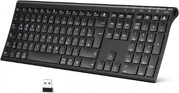 Tastatura Wireless iClever, plastic, negru