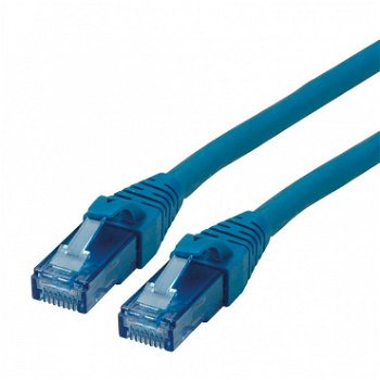 Cablu de retea UTP Patch Cord Cat.6A Component Level LSOH Albastru 0.3m Roline 21.15.2985 21.15.2985-50