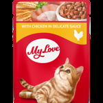 Hrana umeda pentru pisici, My Love - gaina in sos, set 24 x 100g